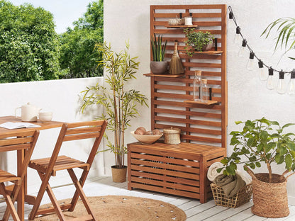 Acacia Wood Wall Bench