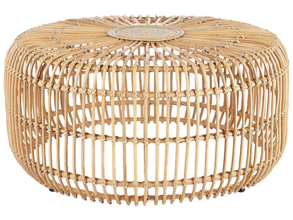 Natural Beige Rattan Coffee Table