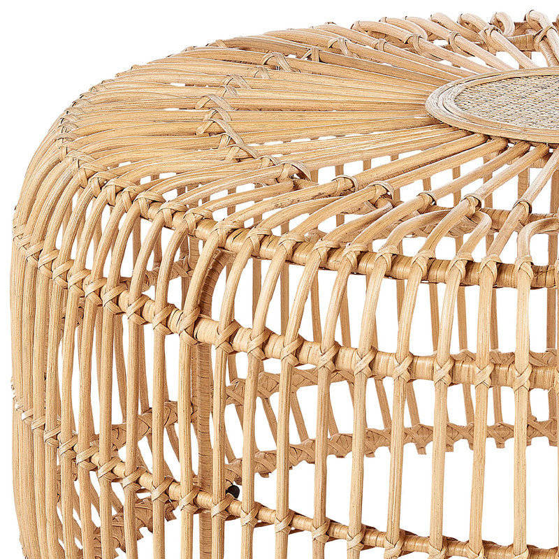 Natural Beige Rattan Coffee Table