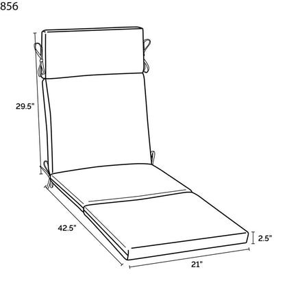 Outdoor Chaise Lounge 3.5 in. Cushion