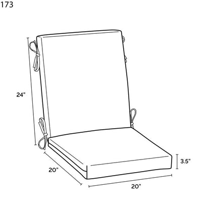 Outdoor Dining Chair 3.5 in. Cushion